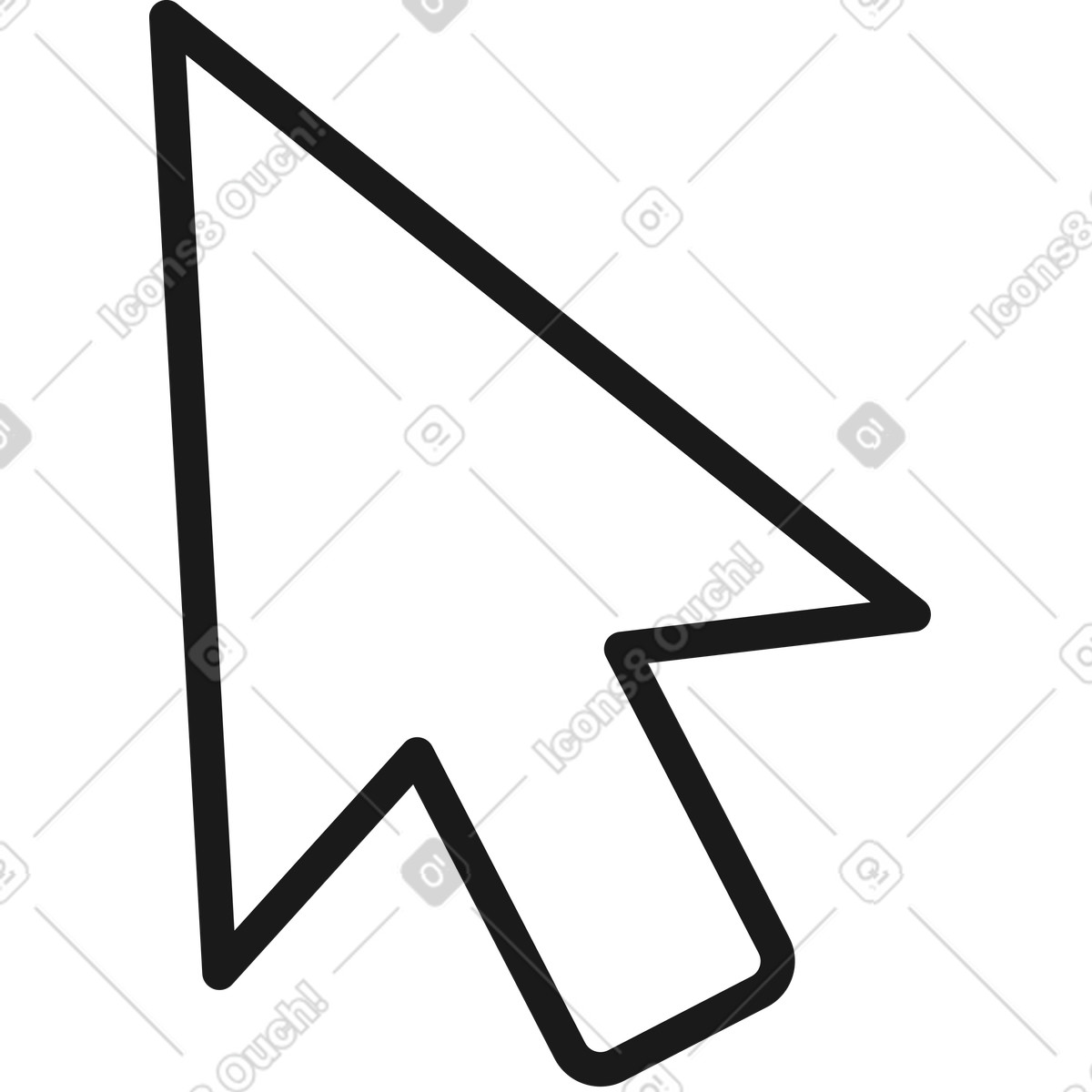 Cursor illustration in Taxi style download in PNG, SVG