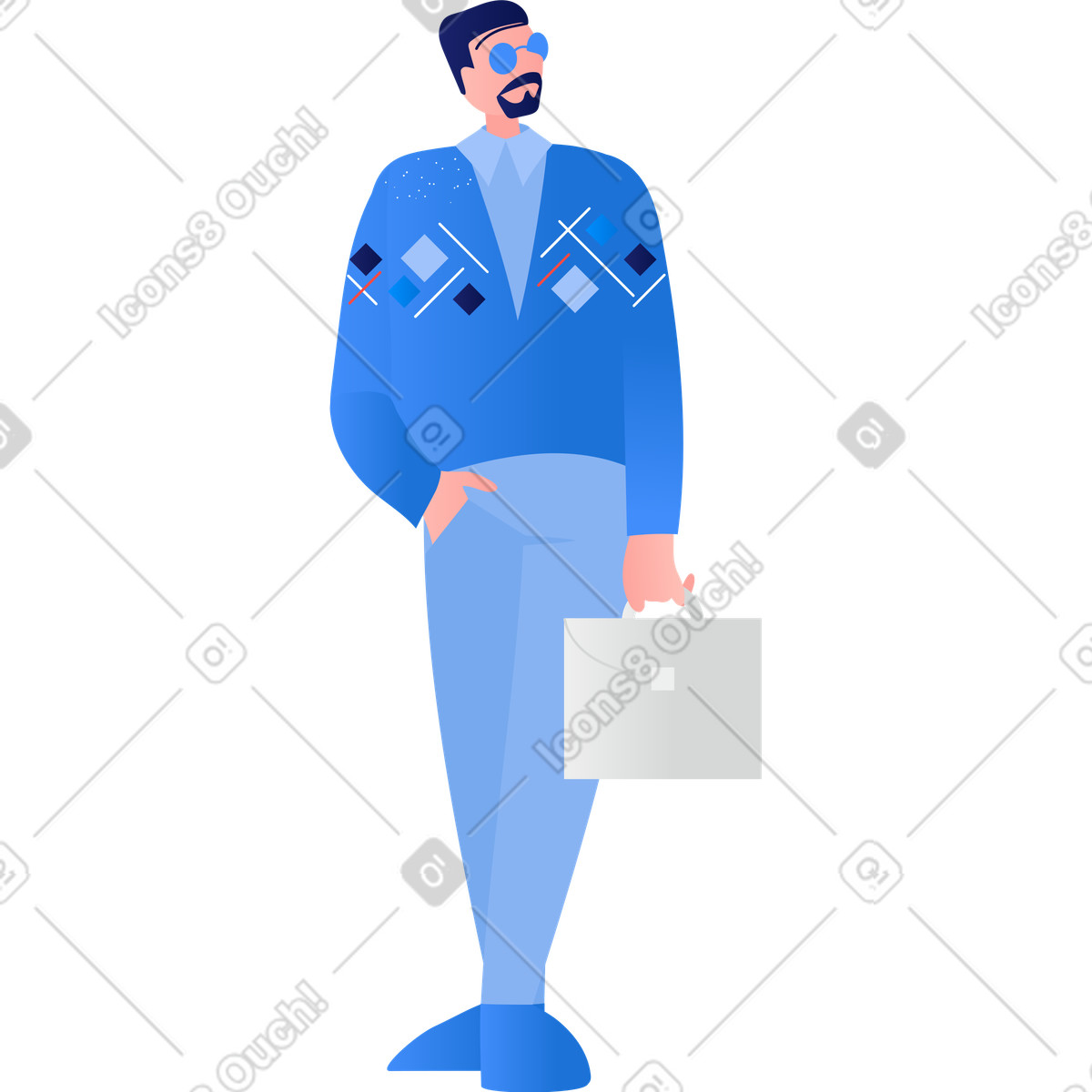 下载 Clip 风格的 男人 插画，支持 PNG、SVG 格式