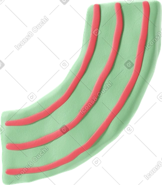 빨간 줄무늬가 있는 녹색 천으로 된 팔 PNG, SVG