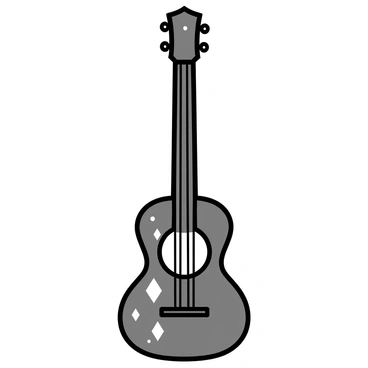 A guitar with a body decorated with sparkling diamond patterns