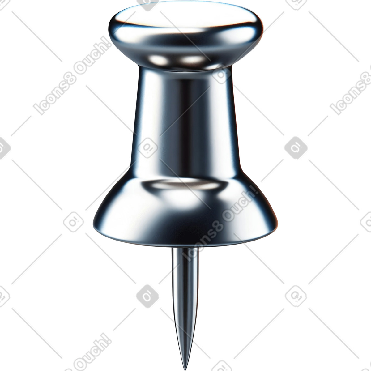 Pushpin illustration in 3D Mini style download in PNG, SVG