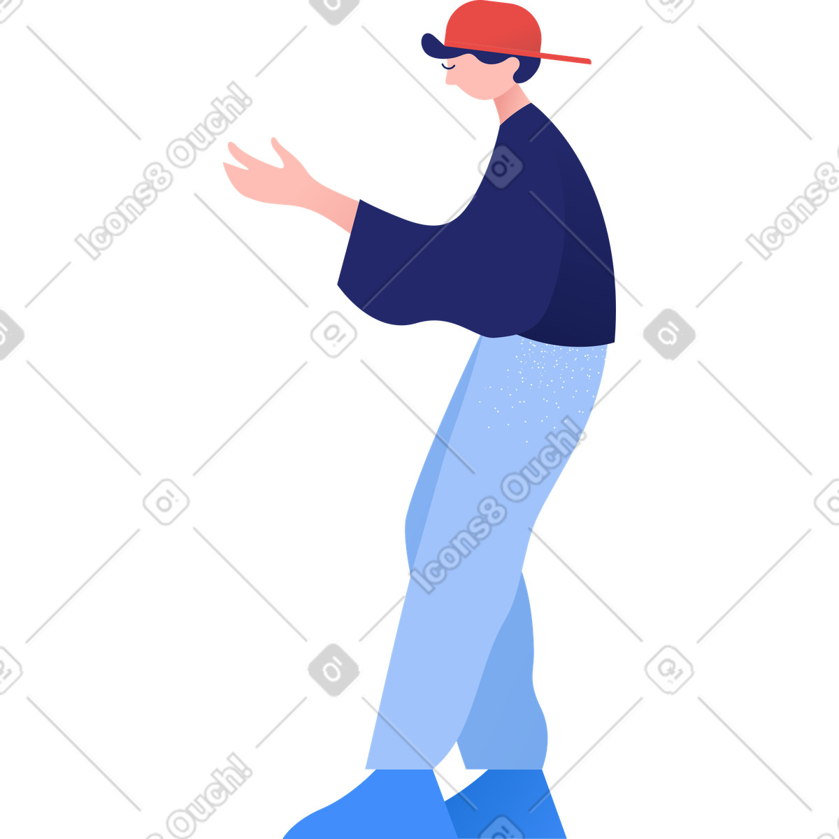 下载 Clip 风格的 男子 插画，支持 PNG、SVG 格式