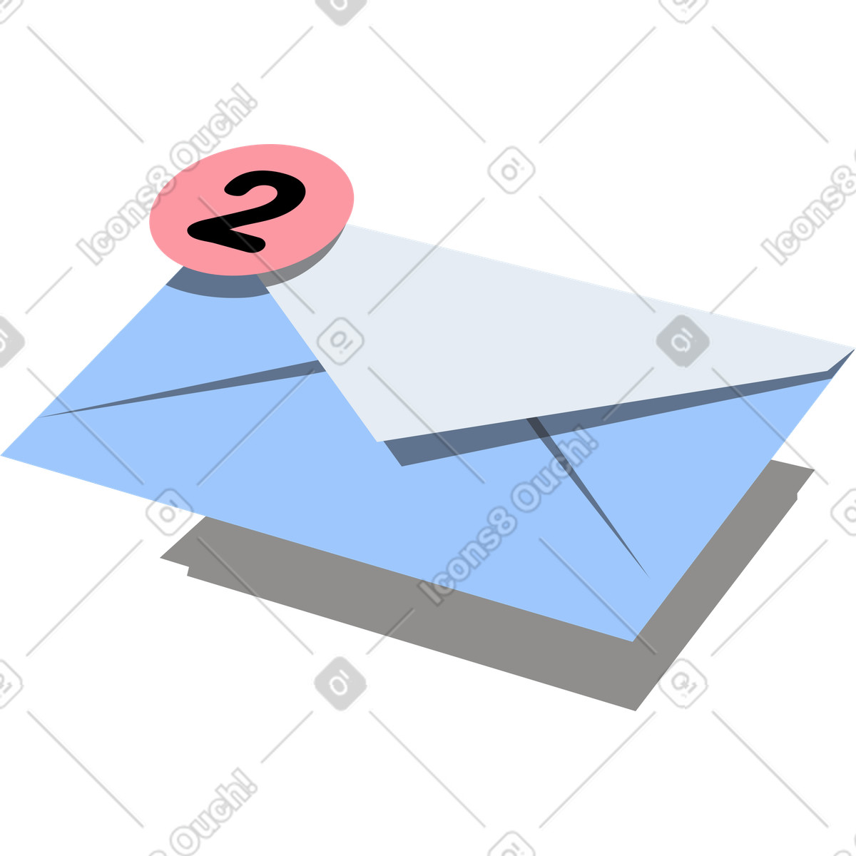 Ilustração de Notificação e-mail em no estilo Editorial para baixar em PNG, SVG