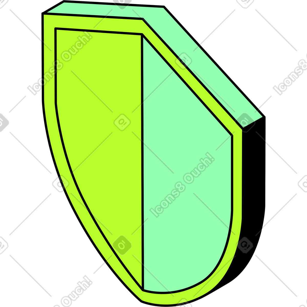 Schild-Illustration im Project-Stil als Download in PNG, SVG