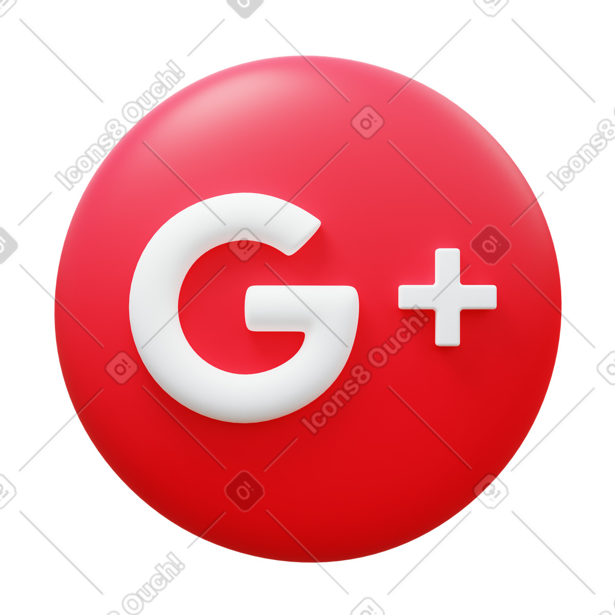 Google plus illustrazione in stile 3D Fluency scarica in PNG, SVG
