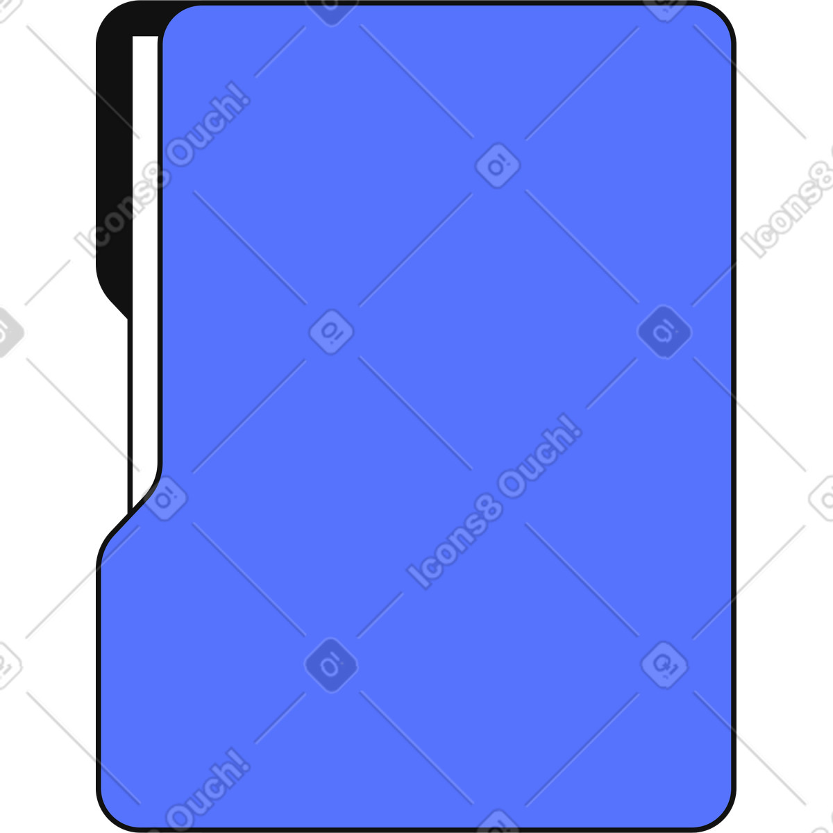 Folder icon representing document storage and organization for digital file management-Illustration im Main-Stil als Download in PNG, SVG