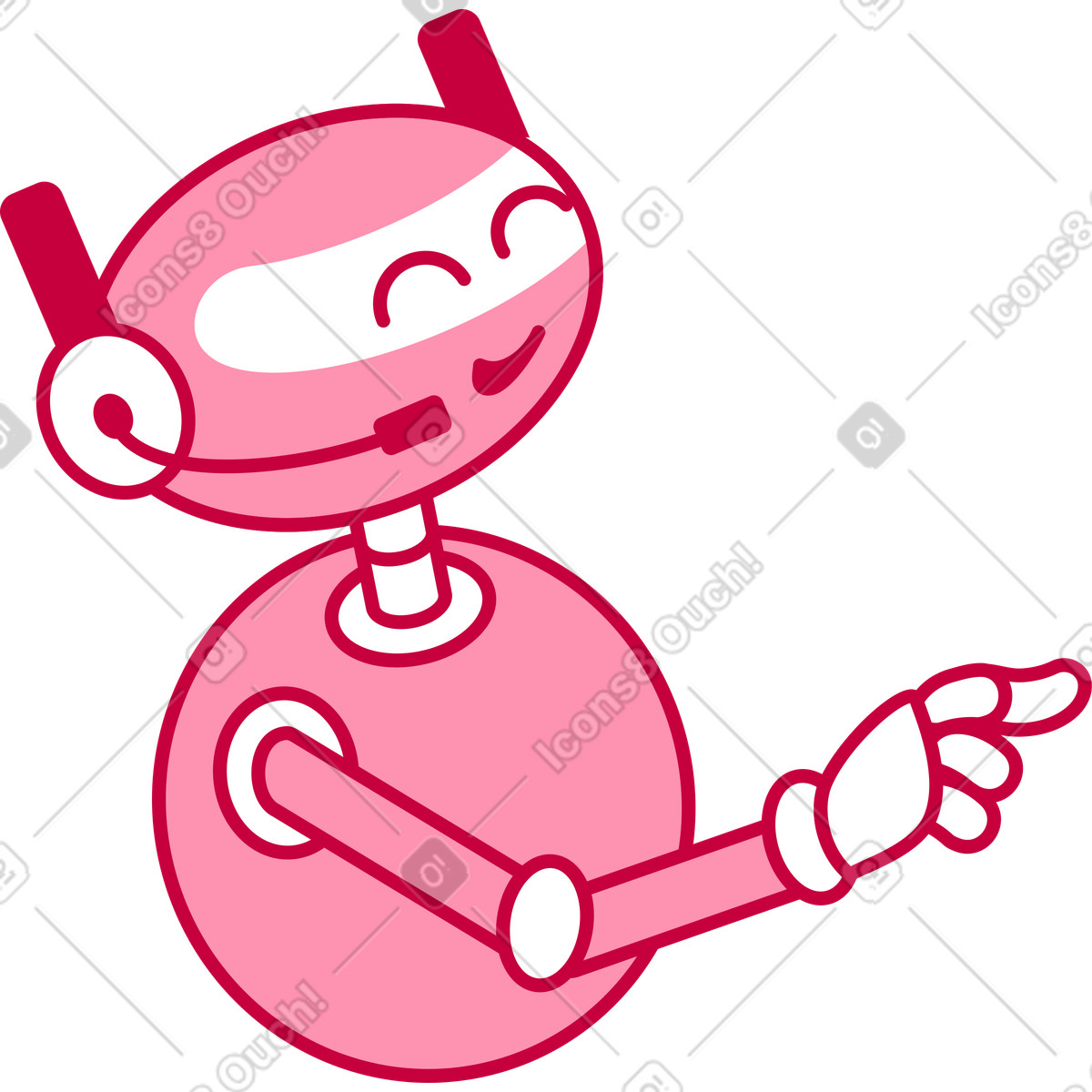 Natty スタイルの あなたはアシスタントロボットを持っています のイラストをPNG、SVG形式でダウンロード