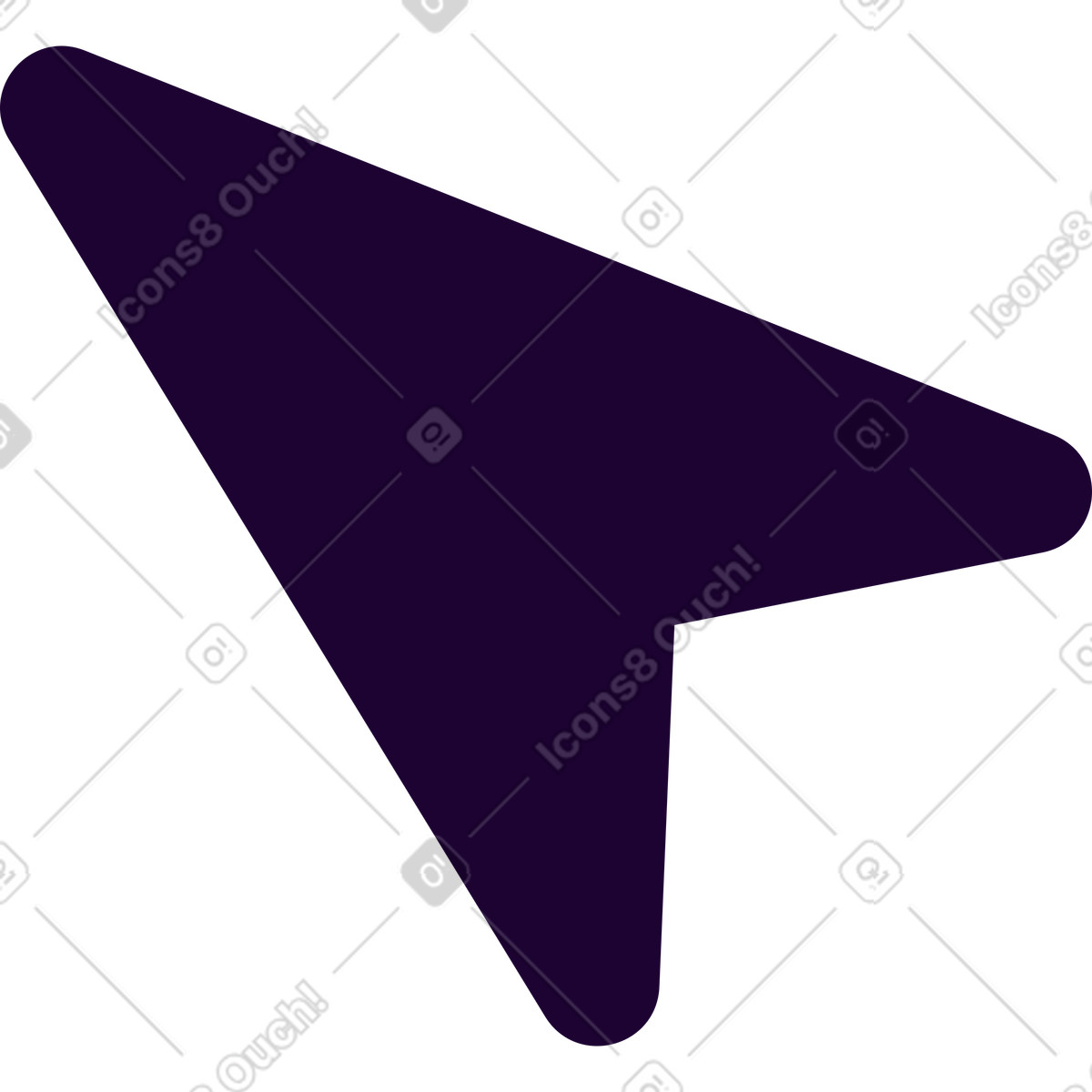 Schwarzer cursor-Illustration im Martina-Stil als Download in PNG, SVG