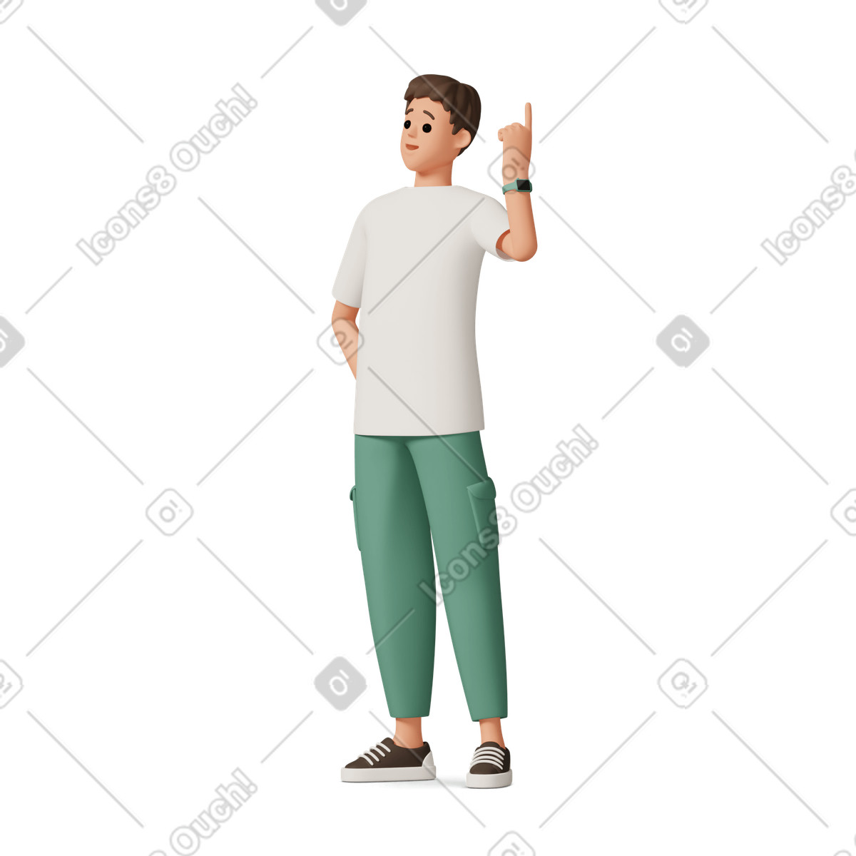 Ilustração de Boy having an idea em no estilo 3D Casual life para baixar em PNG, SVG