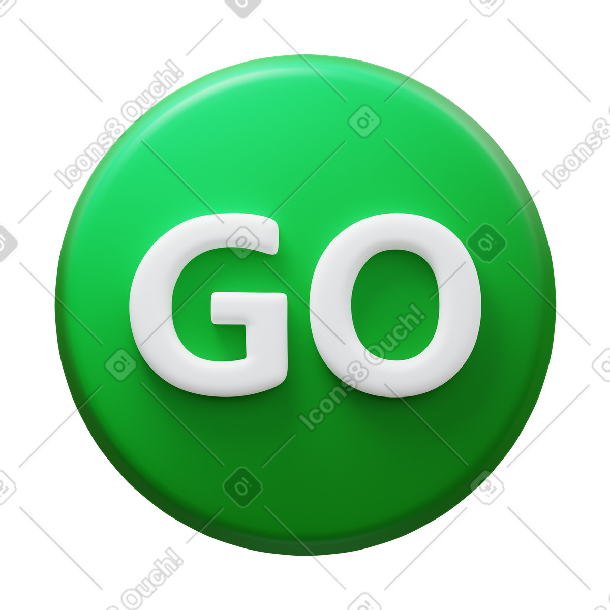 Ilustración Go en estilo 3D Fluency a descargar en PNG y SVG