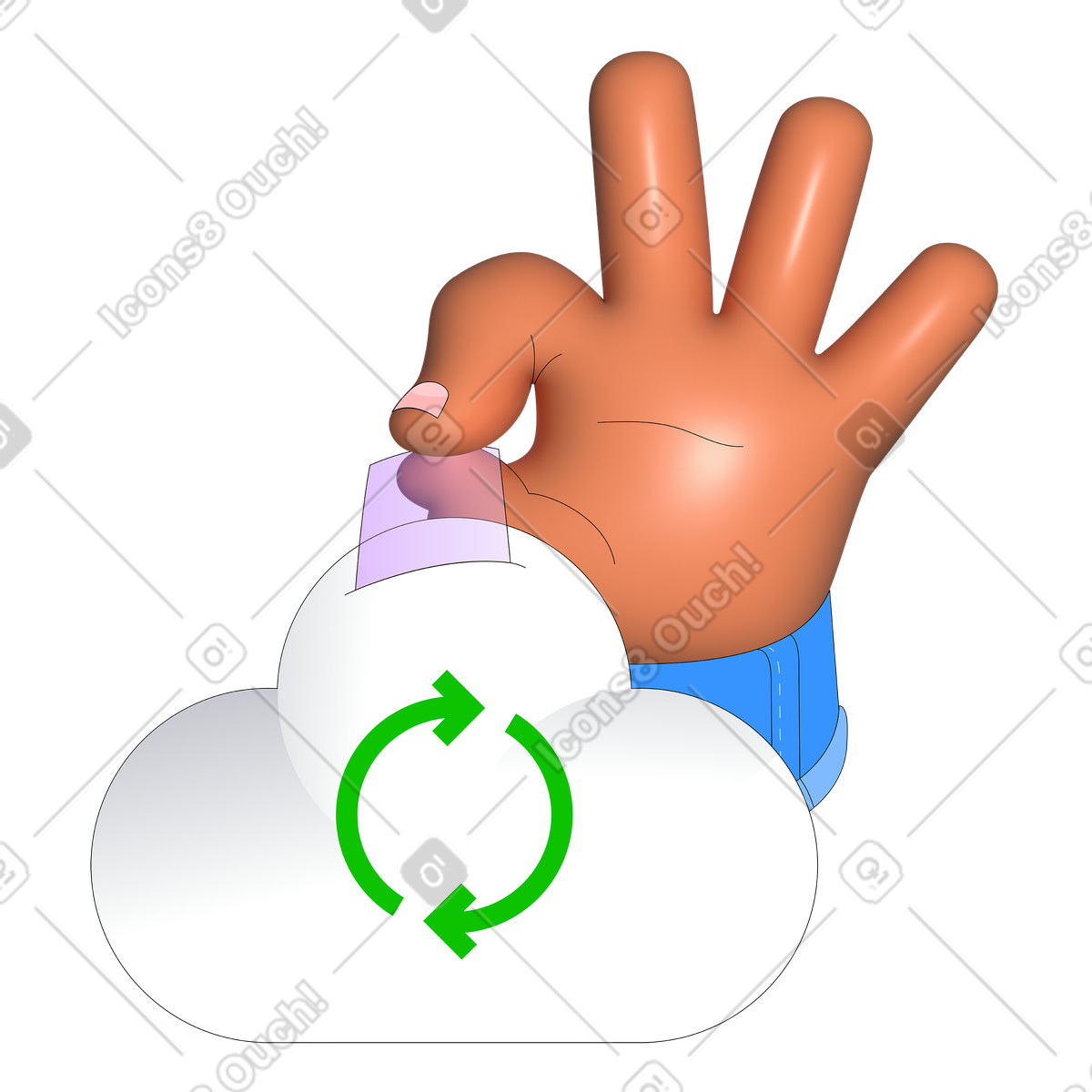 Illustration Uploading file to cloud storage, Online document sharing and synchronization dans le style Pop à télécharger aux formats PNG, SVG