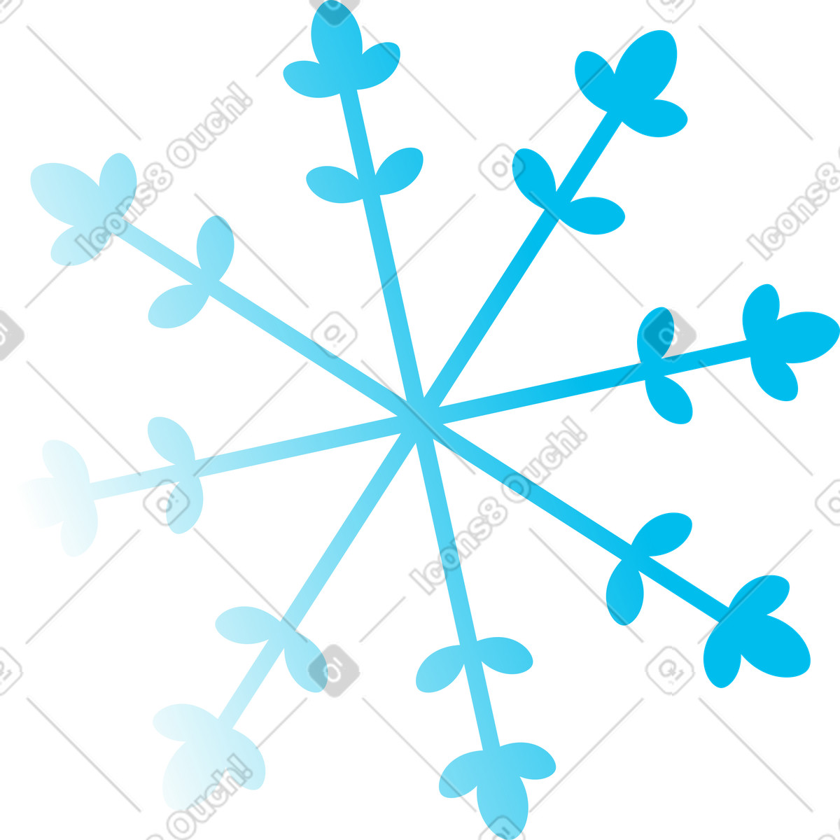 下载 Icy 风格的 雪花 插画，支持 PNG、SVG 格式