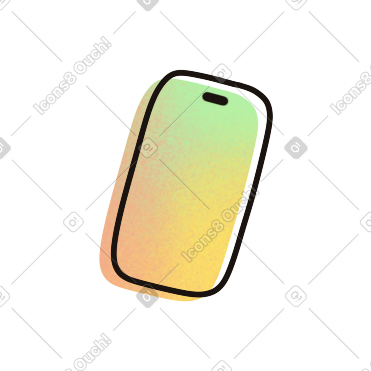 Smartphone-symbol-Illustration im Flow-Stil als Download in PNG, SVG