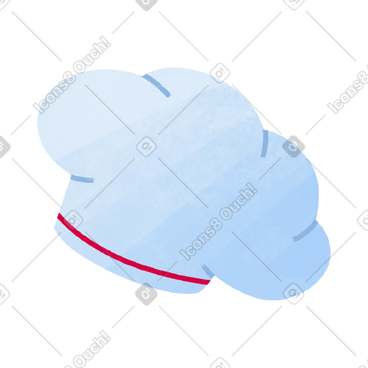 Ilustração de White chef's hat em no estilo Bonbon para baixar em PNG, SVG