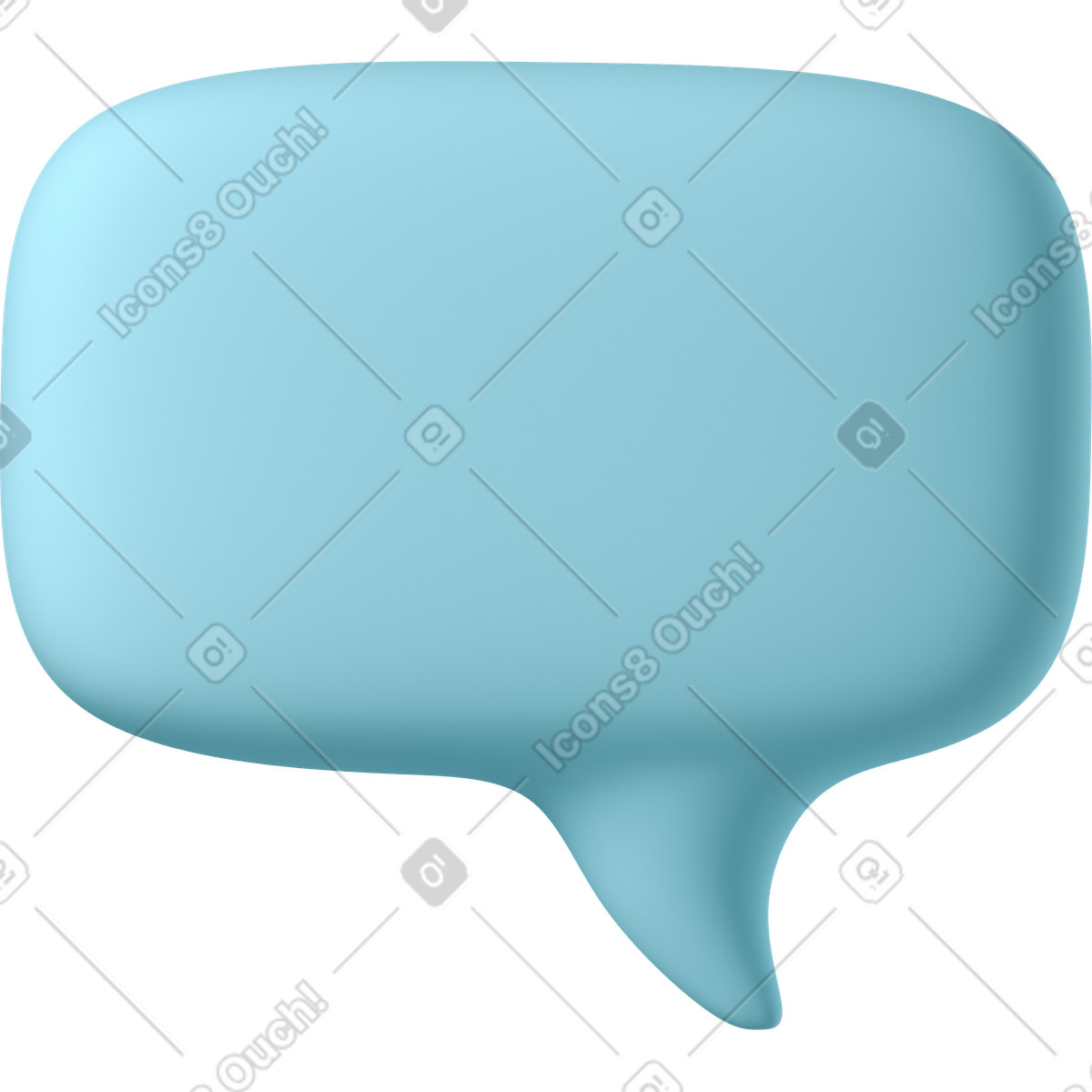 Illustration Bulle bleue en bas à droite dans le style 3D Business télécharger aux formats PNG, SVG