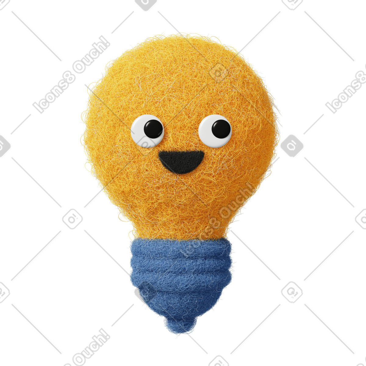 Cute lamp illustration in Fuzzy style download in PNG, SVG
