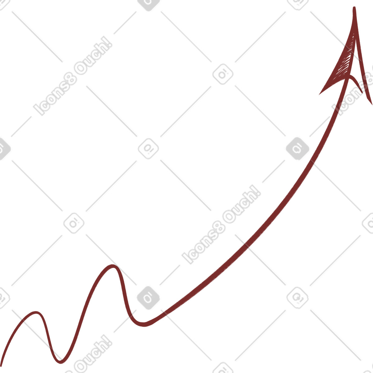 Arrow illustration in Sleepy style download in PNG, SVG
