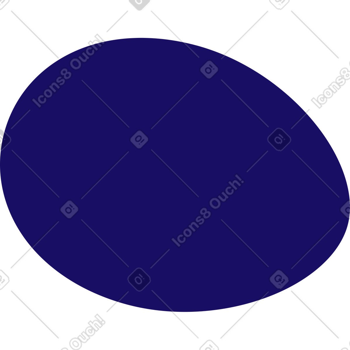 Blue egg illustration in Bendy style download in PNG, SVG