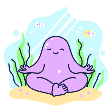 A blobfish is practicing yoga on a sandy ocean floor. The blobfish has a calm and serene expression on its face as it sits in a meditative pose. Surrounding the blobfish are various sea plants swaying gently with the ocean currents. Sunlight filters down through the water, creating patterns of light on the sand. A few small fish swim by in the background, adding to the underwater scene.