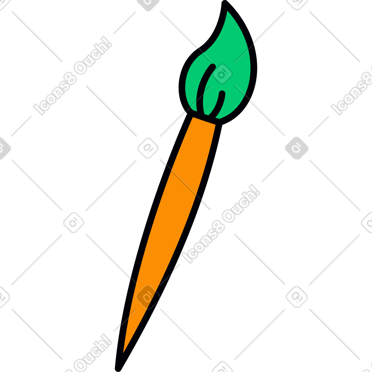 Illustration Pinceau dans le style Droll à télécharger aux formats PNG, SVG