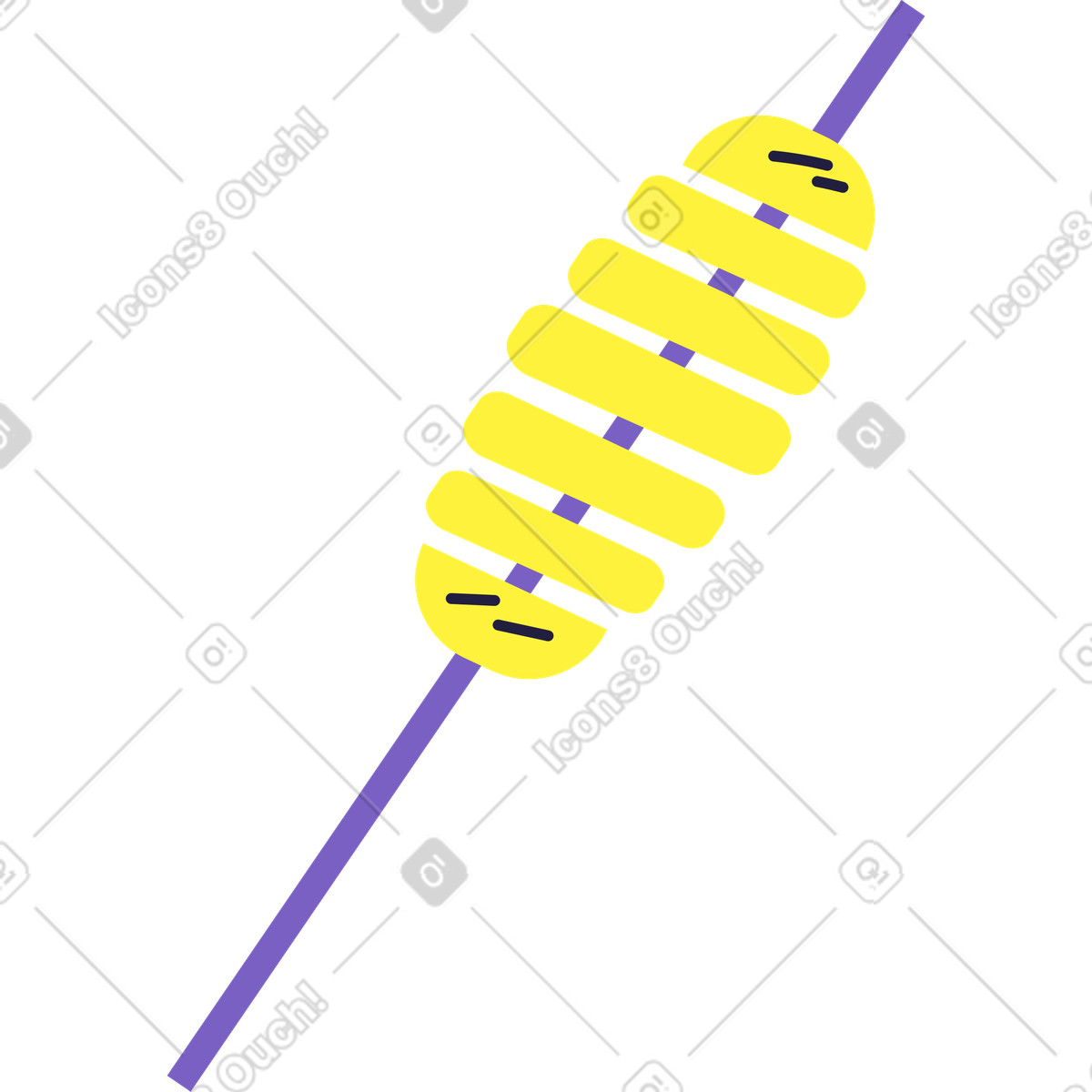 Corn dog illustration in Mellow style download in PNG, SVG