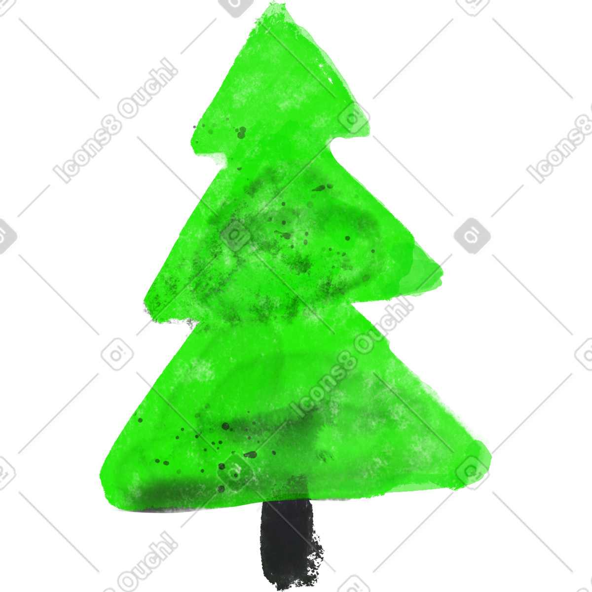 Tree illustration in Inky style download in PNG, SVG