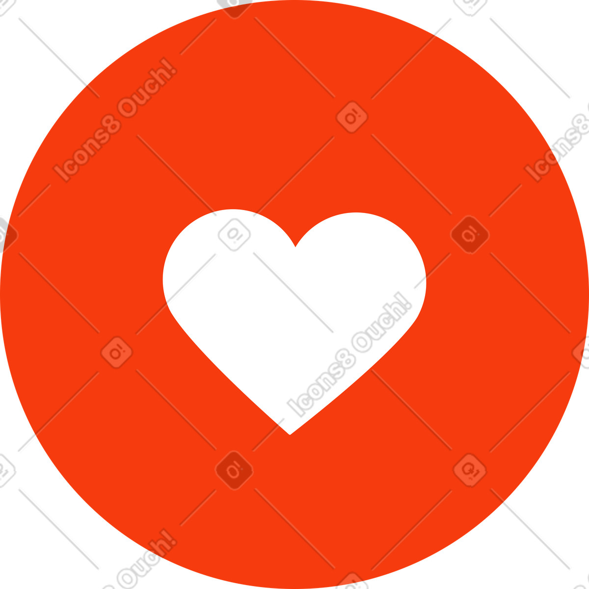 Heart in a circle illustration Wavy style download PNG, SVG