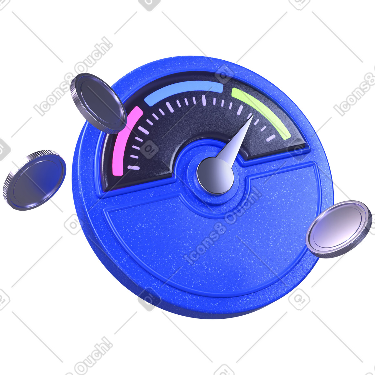 Indicatore di performance, analisi della crescita finanziaria, metrica monitoraggio dei ricavi illustrazione in stile 3D Boost scarica in PNG, SVG