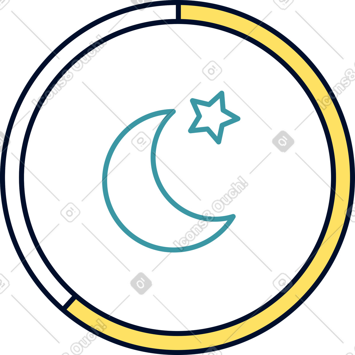 Illustration Dormir dans le style Teal à télécharger aux formats PNG, SVG