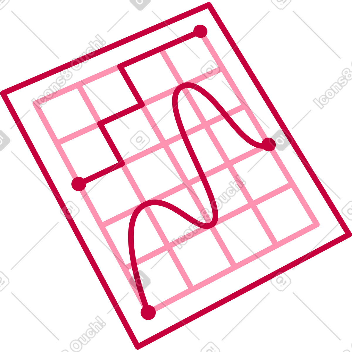 Graph illustration in PNG, SVG