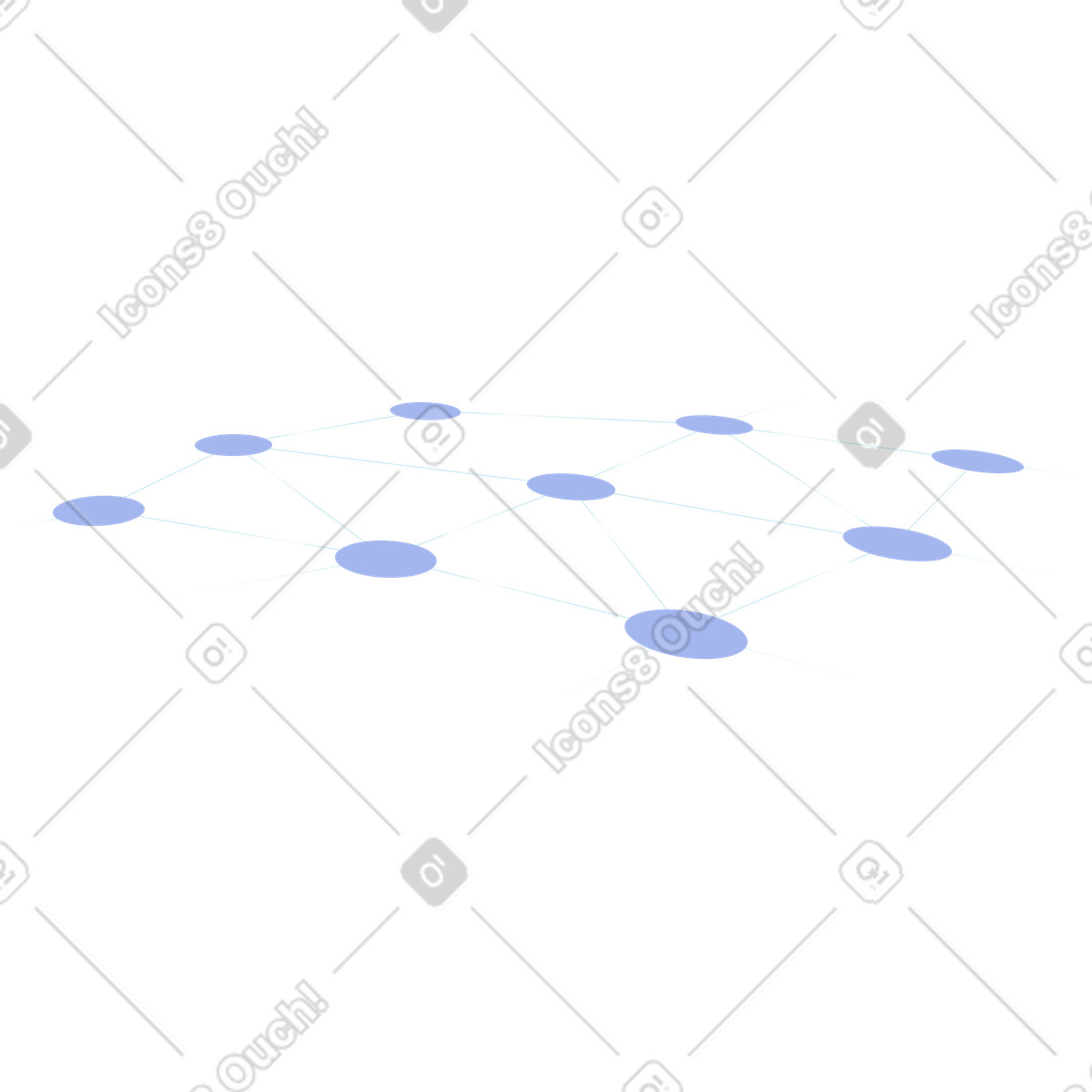 Cerchi collegati da linee illustrazione in stile Quantum scarica in PNG, SVG