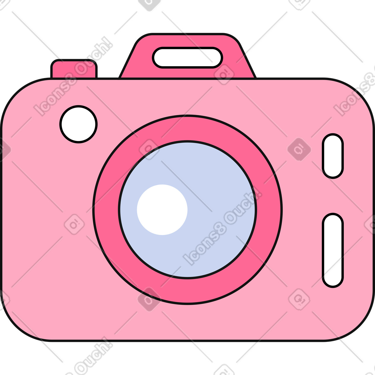 Camera illustration in Bloom style download in PNG, SVG