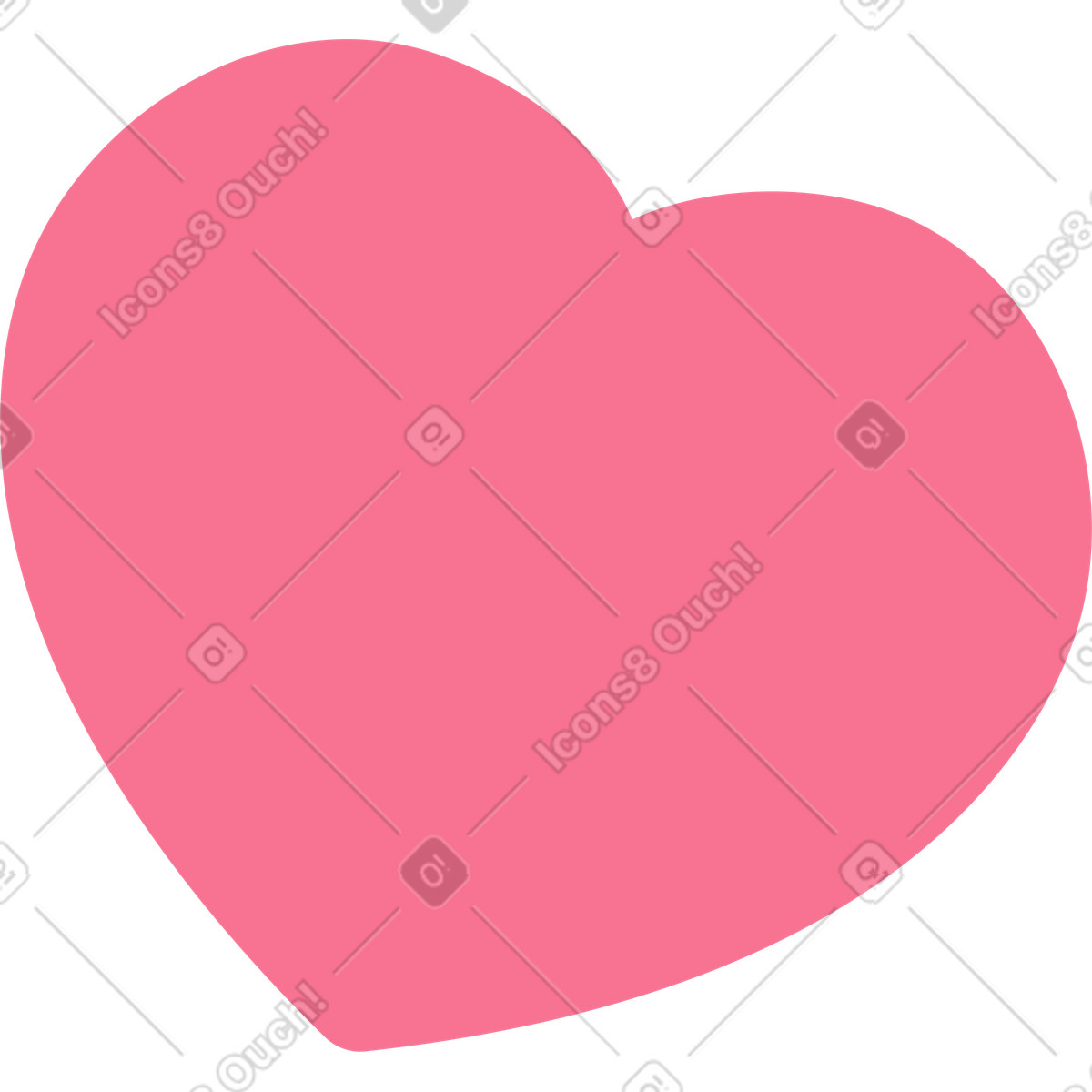 Herz-Illustration im Giggle-Stil als Download in PNG, SVG