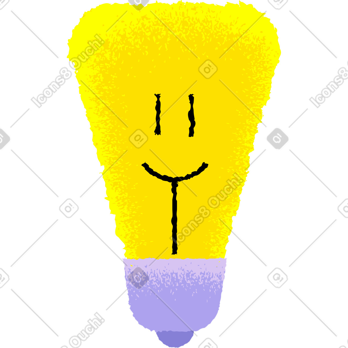 Light bulb illustration in Mirage style download in PNG, SVG