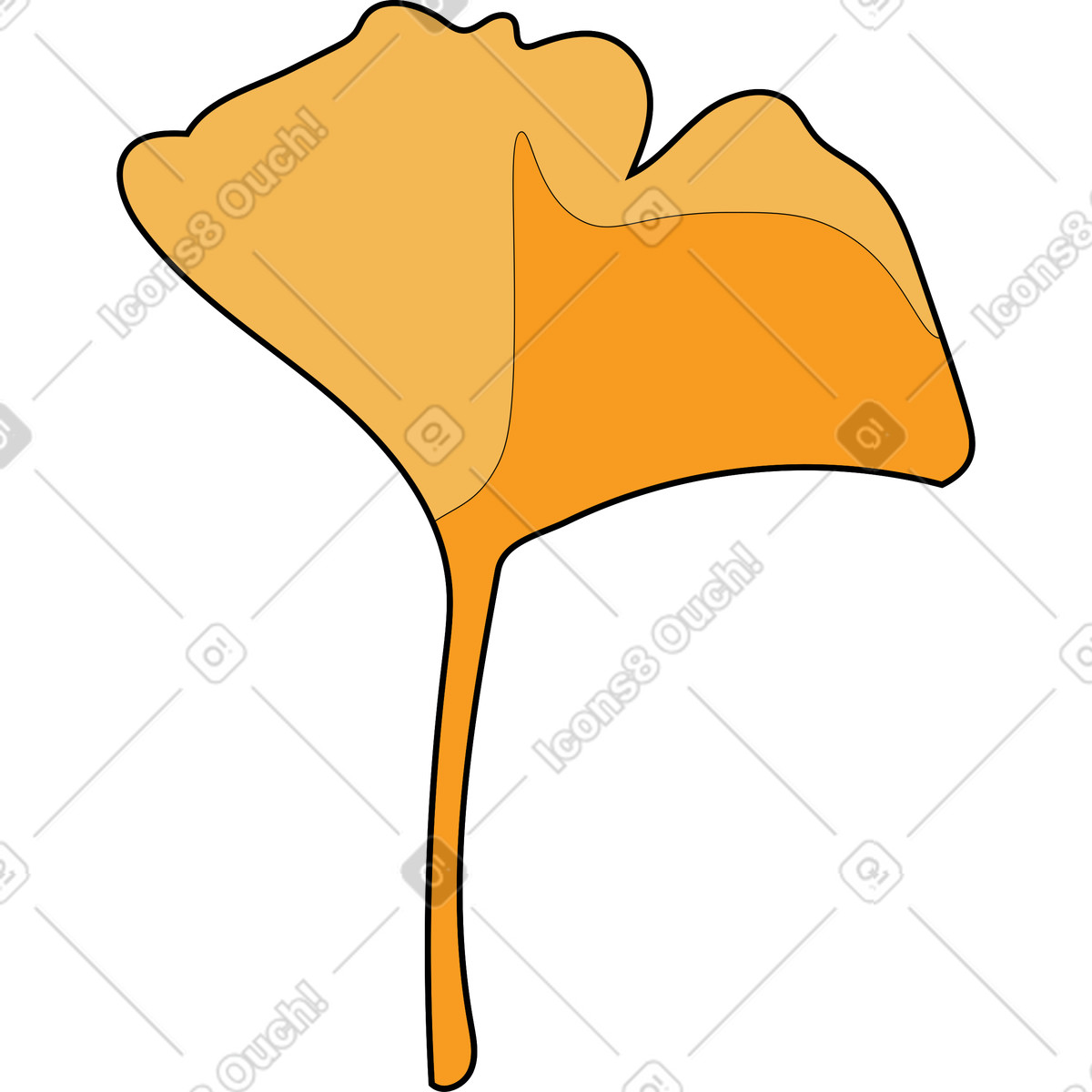 Foglia illustrazione in stile Surr scarica in PNG, SVG