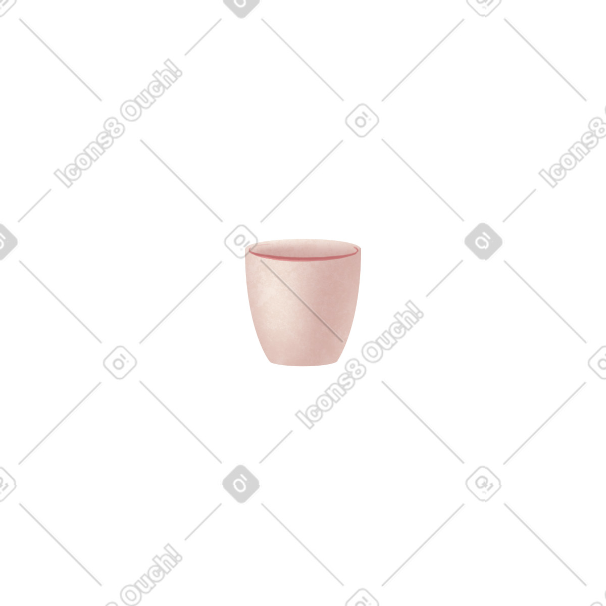 Pastel pink mug illustration in Lifestyle style download in PNG, SVG