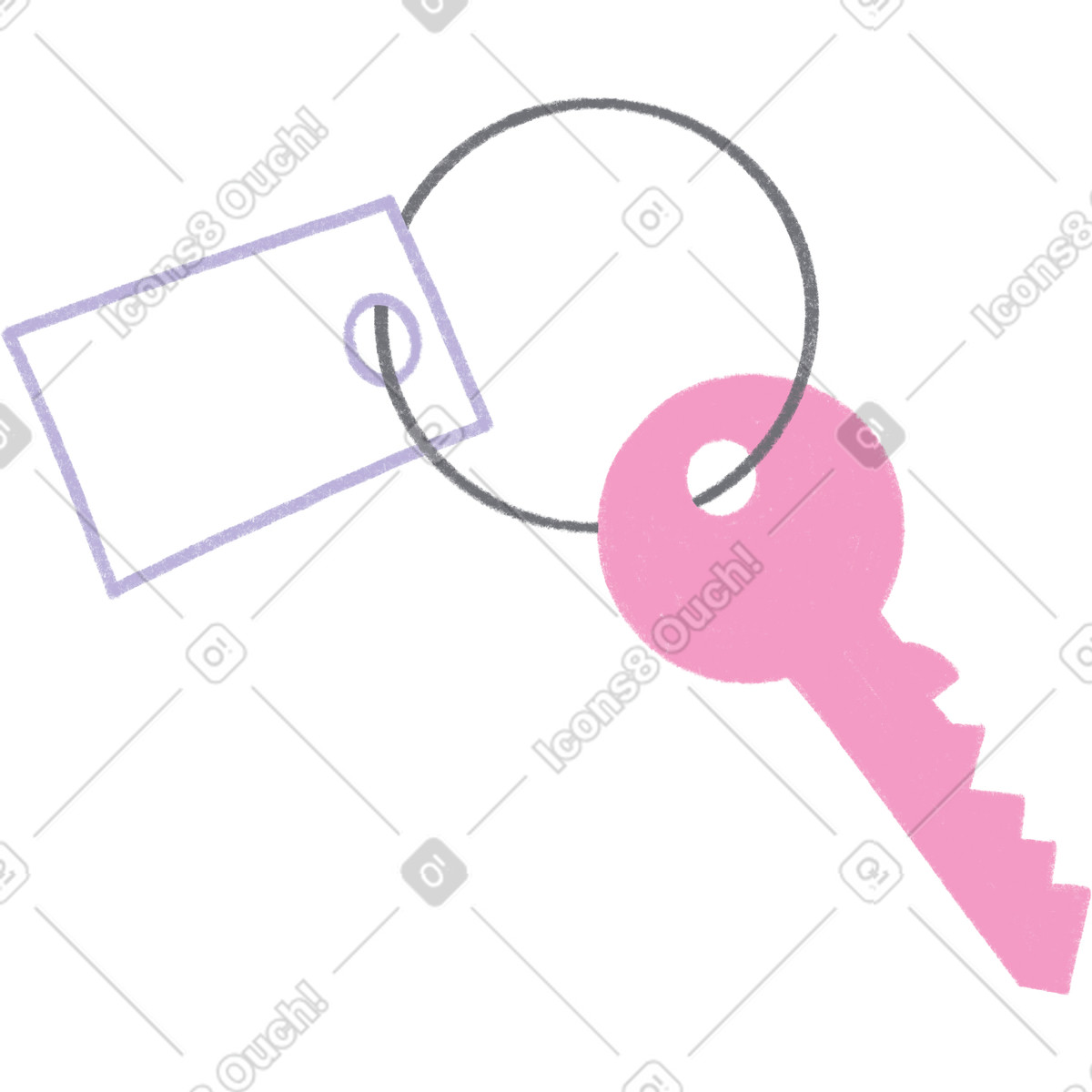 Tutti スタイルの Hotel room key のイラストをPNG、SVG形式でダウンロード