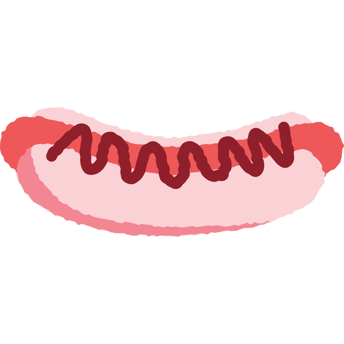 Hot dog-Illustration im Cherry-Stil als Download in PNG, SVG