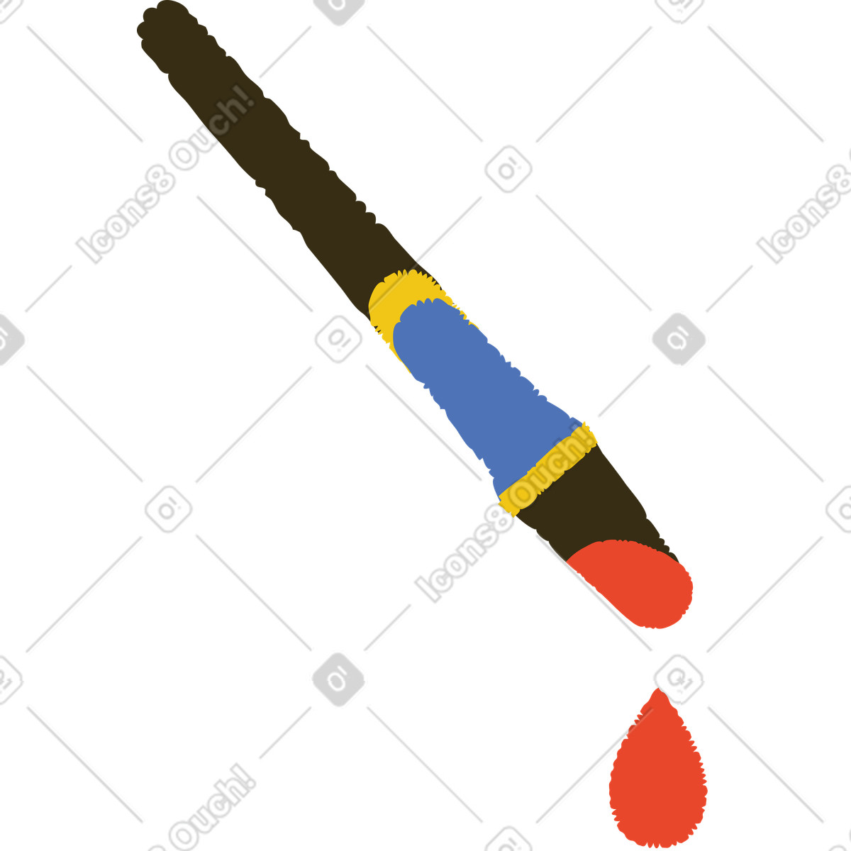 Pinsel-Illustration im Bermuda-Stil als Download in PNG, SVG