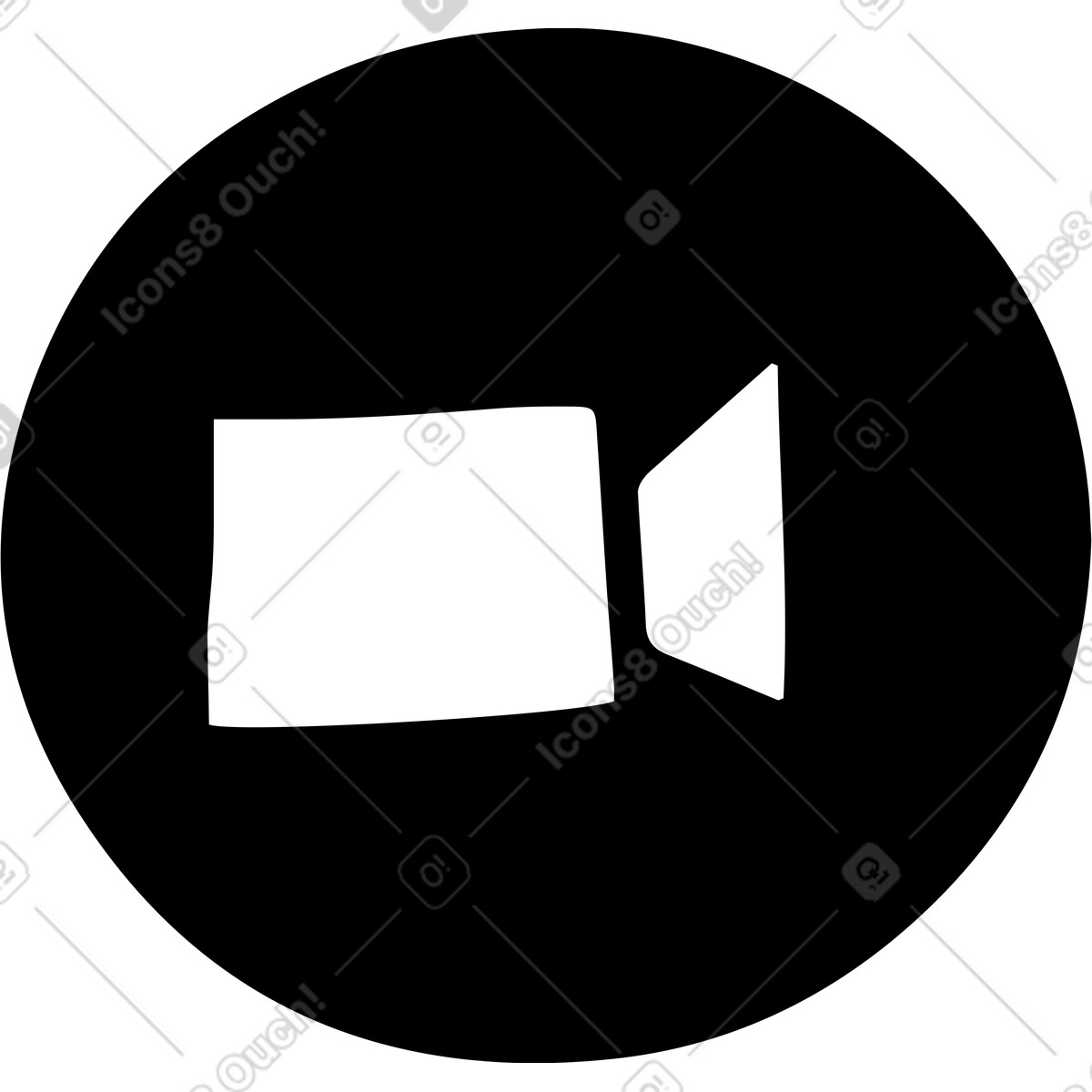 Ilustração de Ícone uma câmera vídeo em no estilo Journal para baixar em PNG, SVG