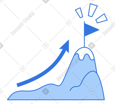 Goal achievement and success growth PNG, SVG