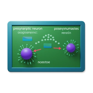 A chalkboard illustration showing the basics of synapse connections