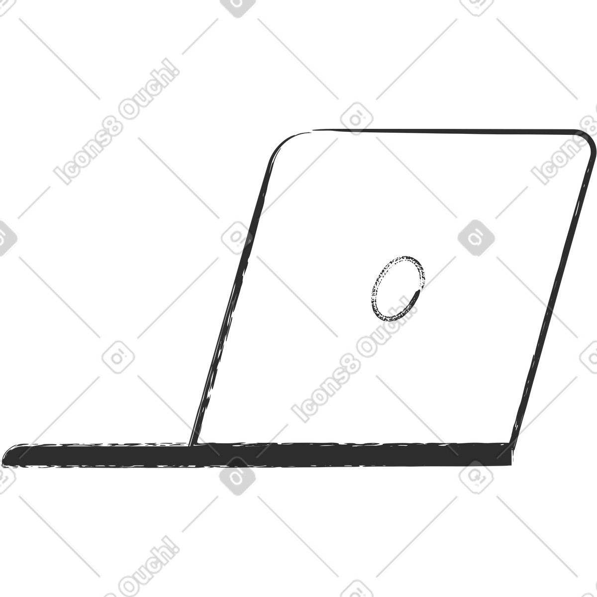 Graphite スタイルの ラップトップ のイラストをPNG、SVG形式でダウンロード