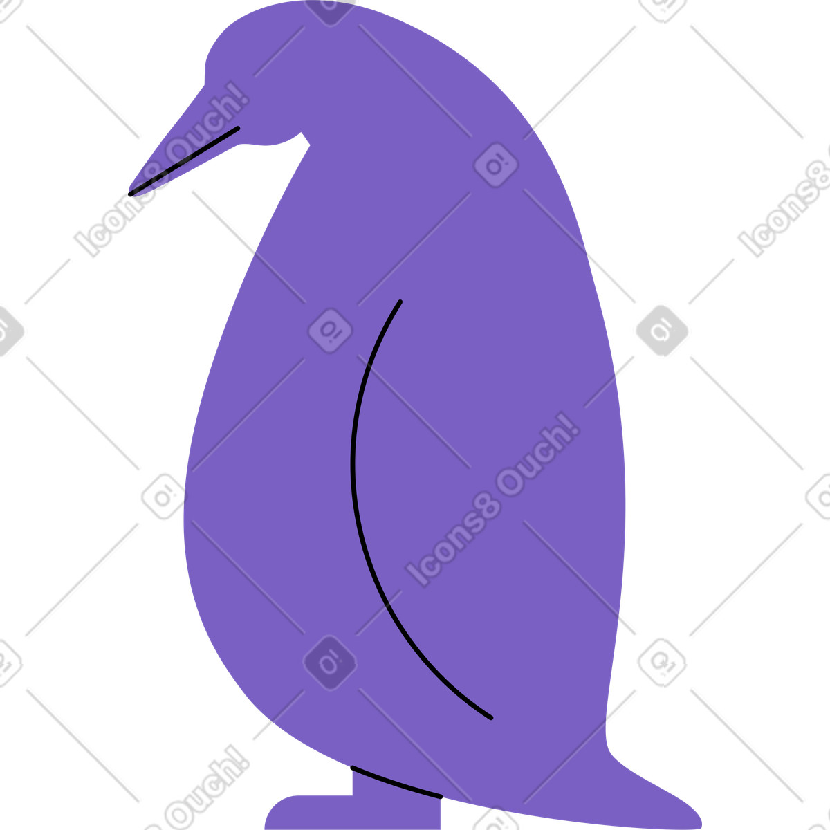 下载 Mellow 风格的 企鹅 插画，支持 PNG、SVG 格式