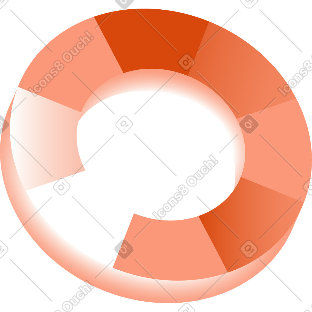 Cerchio di colore illustrazione in stile Orange scarica in PNG, SVG