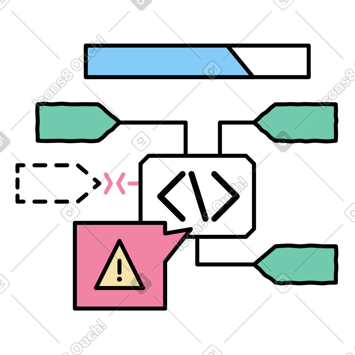 Test unitari illustrazione in stile Notes scarica in PNG, SVG