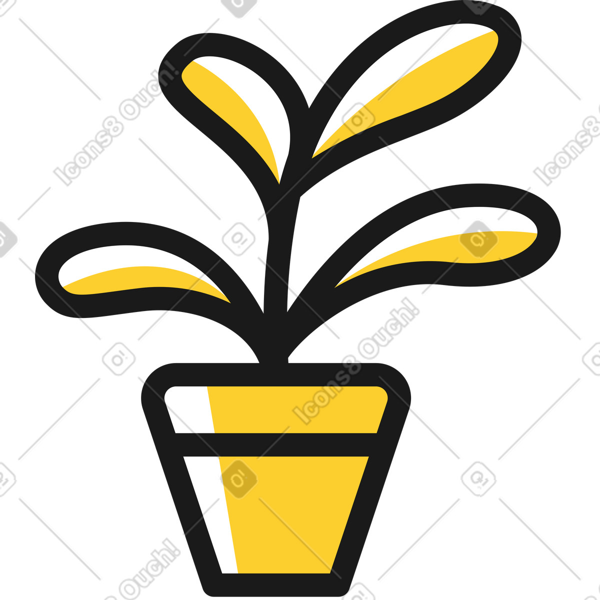 Illustration Plante dans le style Taxi à télécharger aux formats PNG, SVG