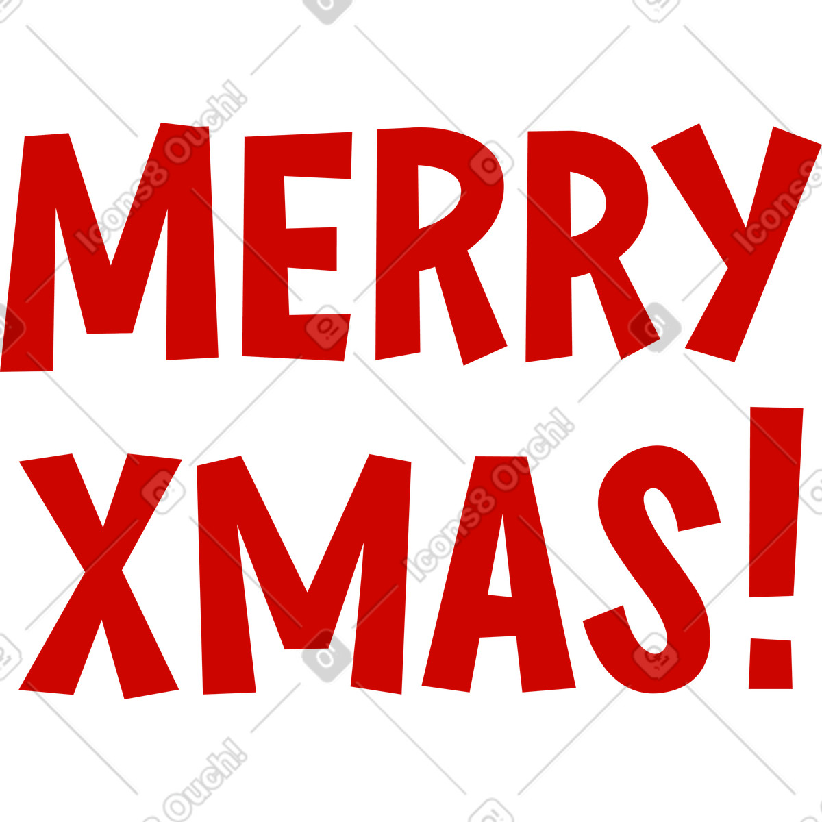 Text merry xmas lettering illustration in Postcards style download in PNG, SVG