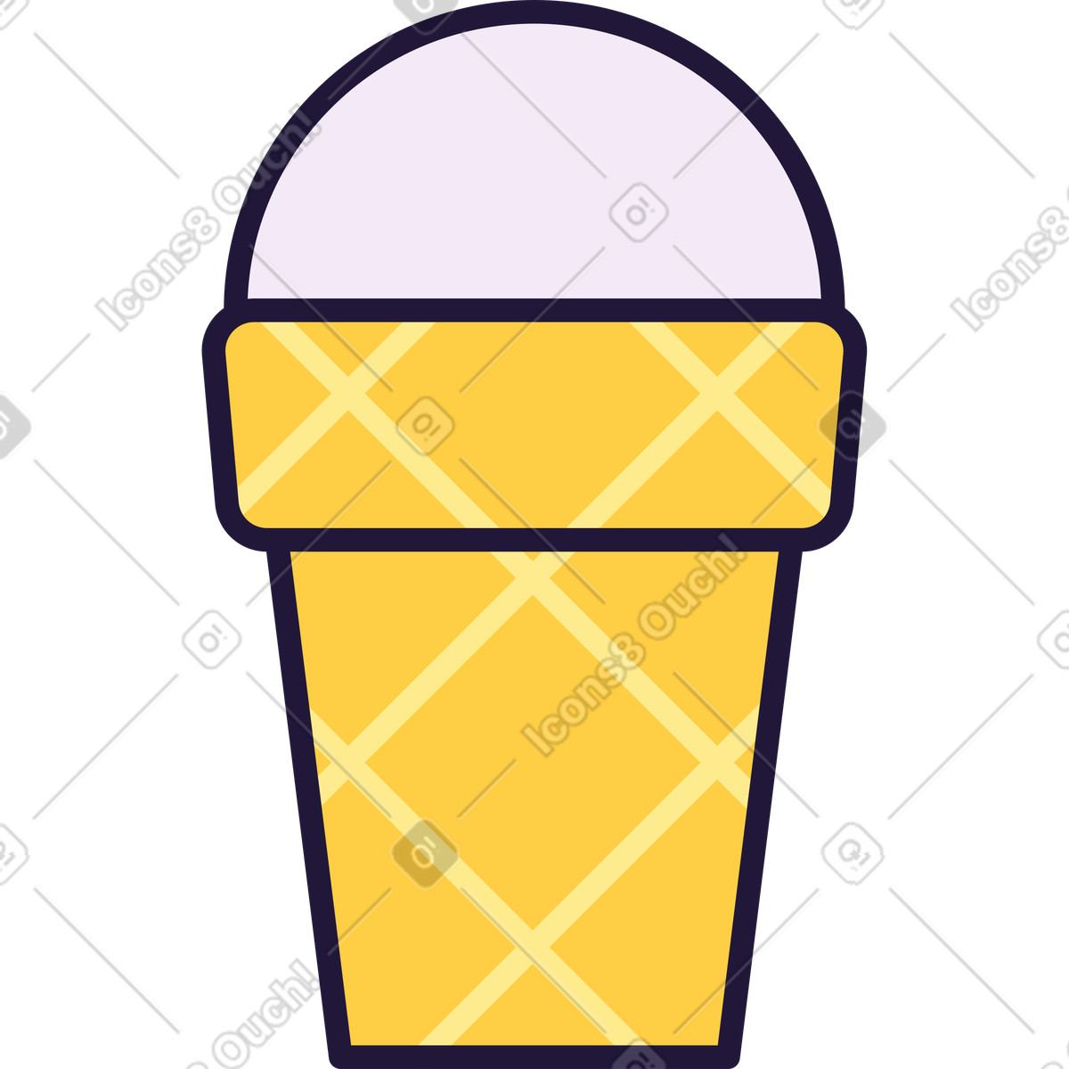 Ilustración Helado en estilo Conifer a descargar en PNG y SVG