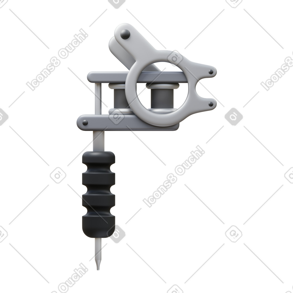 Ilustración Tattoo machine en estilo 3D Fluency a descargar en PNG y SVG